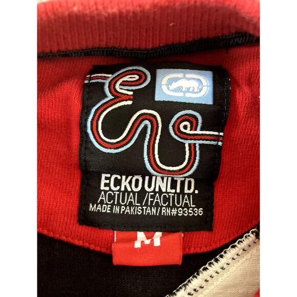 VTG Y2K Ecko Unltd T-shirt Mens Medium embroidered hip hop rap heavy weight - Picture 4 of 13